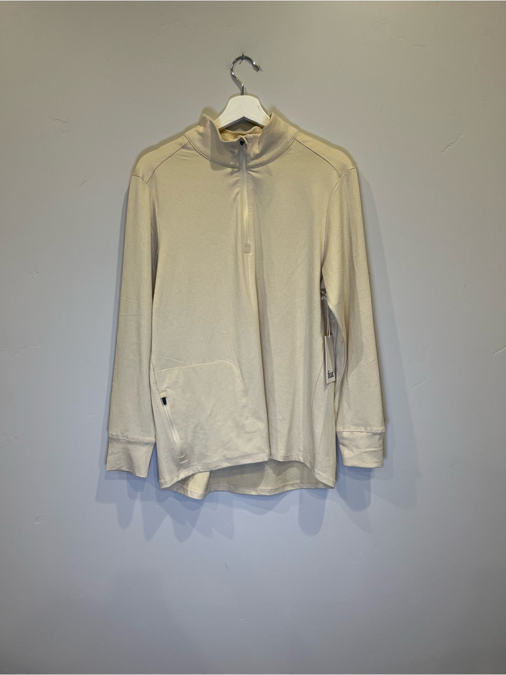 Feat Men's Cream Quarter-Zip Pullover Hoodie